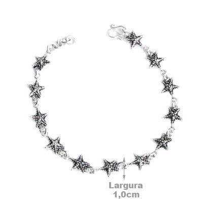 Pulseira de Prata Estrela do Mar