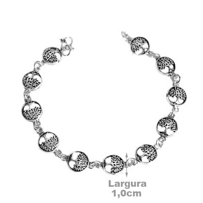 Pulseira de Prata Árvore da Vida