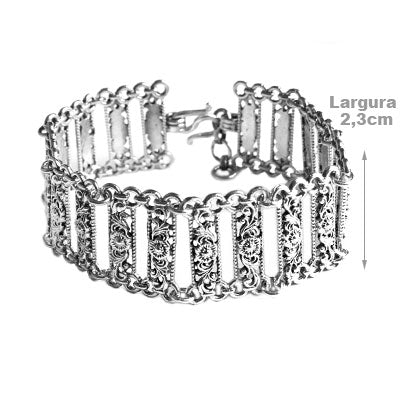 Produtos Pulseira de Prata Flor