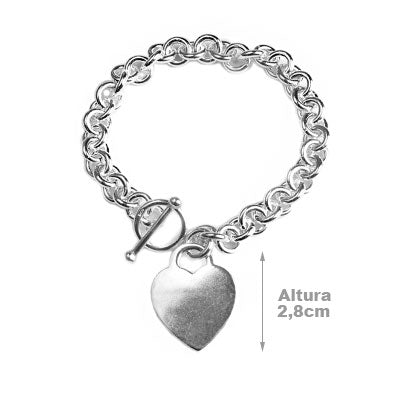Pulseira de Prata em Elos