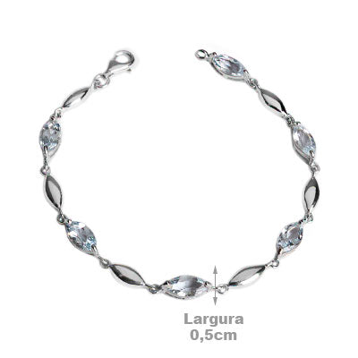 Pulseira de Prata com Topázio