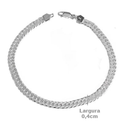 Pulseira de Prata em Elos - 56191