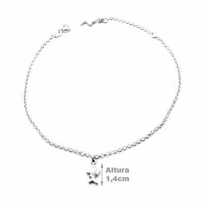 Tornozeleira de Prata Peixe