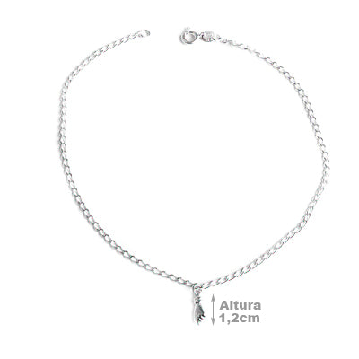 Tornozeleira de Prata com Figa