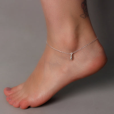 Tornozeleira de Prata com Figa