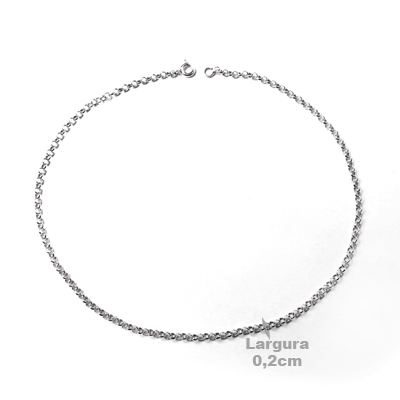 Tornozeleira de Prata em Elos