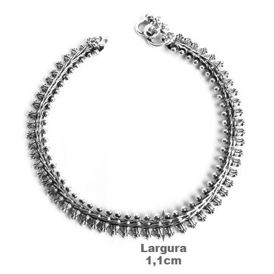 Tornozeleira de Prata Indiana