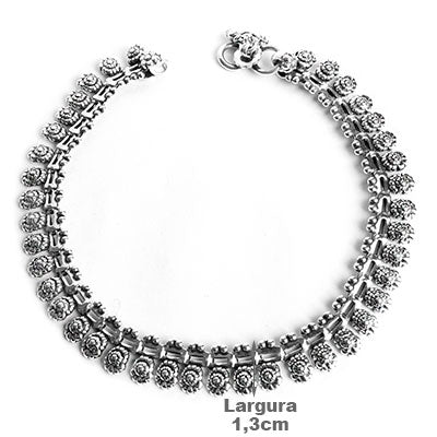 Tornozeleira de Prata Indiana - 55201