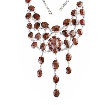 Maxi Colar em Prata com Rubi - 12394 - soprata