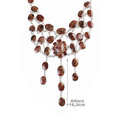 Maxi Colar em Prata com Rubi - 12394 - soprata