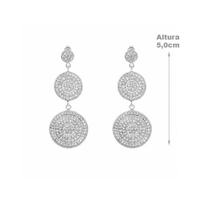 Brinco de Prata com Zircônias - 18535