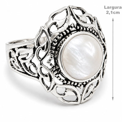 Anel de Prata com Pedra da Lua - 38313