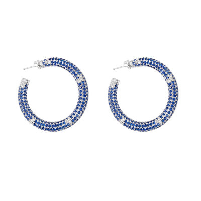 Argola de Prata com Zircônias - 40122