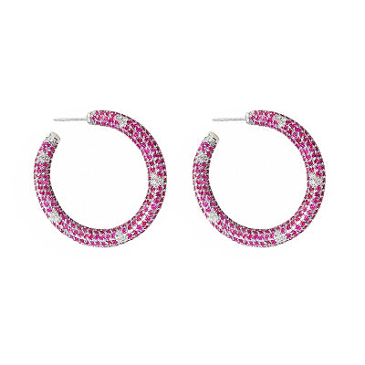 Argola de Prata com Zircônias - 40127