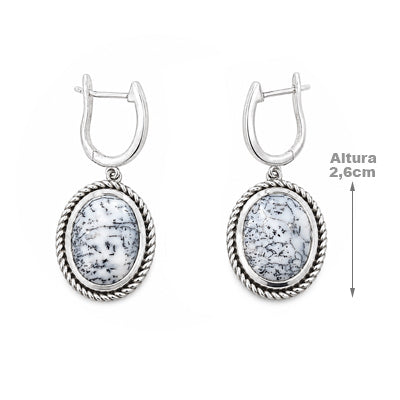 Brinco de Prata com Dendrite - 40132