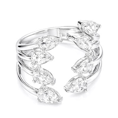 Anel de Prata com Zircônias - 41064