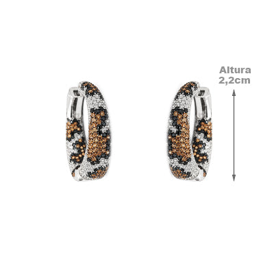 Argola de Prata com Zircônias - 42178