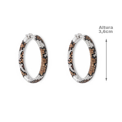 Argola de Prata com Zircônias - 42469