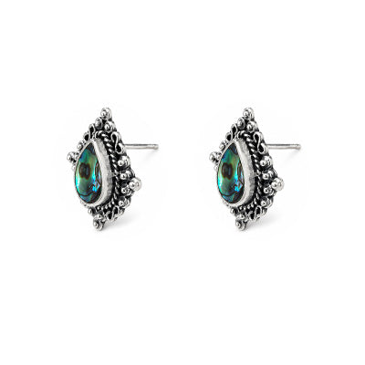 Brinco de Prata com Abalone - 42478