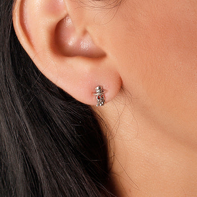 Brinco de Prata Caveira - 46176 - soprata