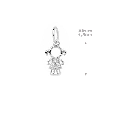 Pingente de Prata  Menina  - 47569