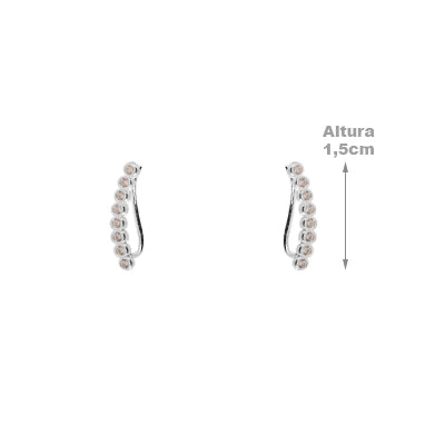 Brinco de Prata Contorno de Orelha (Ear Cuff) - 47799