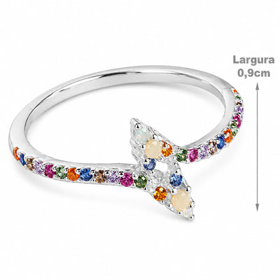 Anel de Prata com Zircônia - 50239