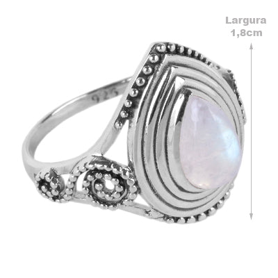 Anel de Prata Pedra da Lua - 51038