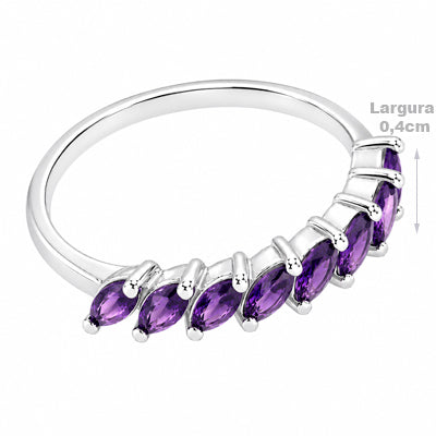 Anel de Prata com Zircônia - 65516