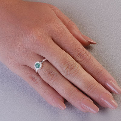 Anel de Prata Solitário - 54663