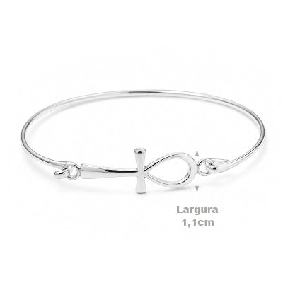 Bracelete de Prata Cruz Egípcia- 55214