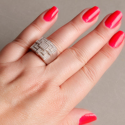 Anel de Prata com Zircônia - 55498 - soprata