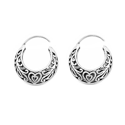 Argola de Prata Vazada -  55503
