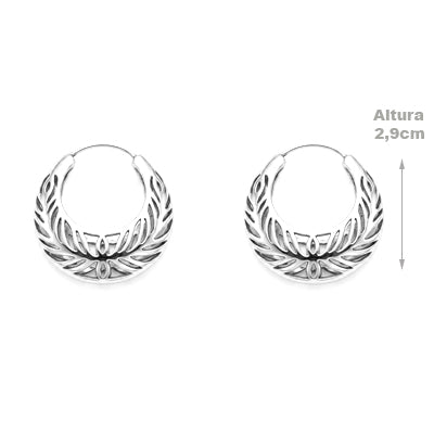 Argola de Prata Vazada - 55504