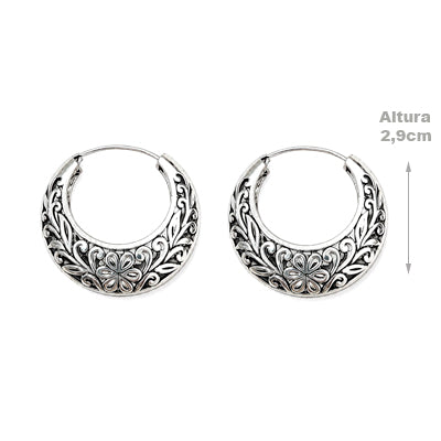 Argola de Prata Vazada - 55505