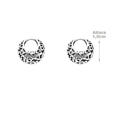 Argola de Prata Vazada - 55571