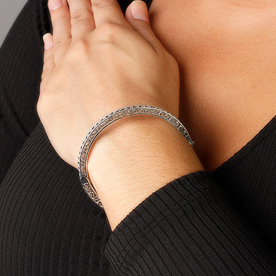 Bracelete de Prata com Marcassita
