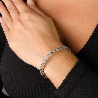 Bracelete de Prata com Marcassita