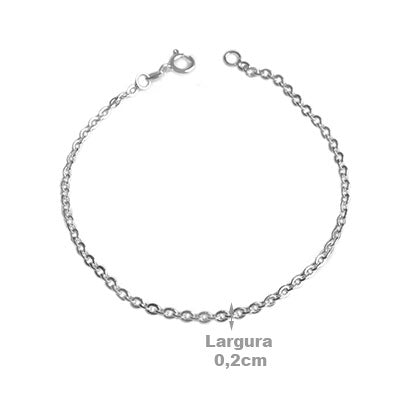 Pulseira de Prata em Elos