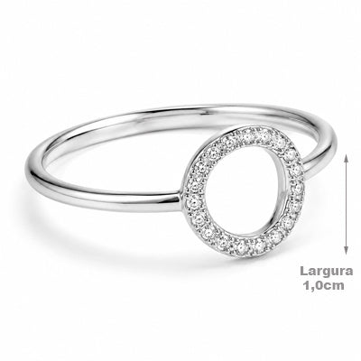 Anel de Prata com Zircônia - 57214