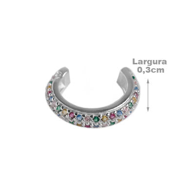 Piercing de Prata Pressão para Orelha