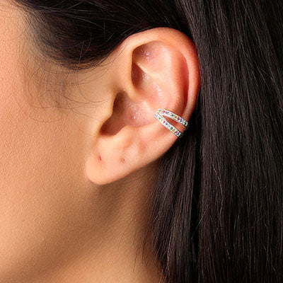Piercing de Prata Pressão para Orelha - 57267