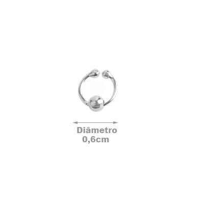 Piercing de Prata Pressão - 57445