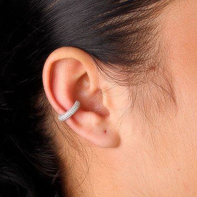 Piercing de Prata Pressão para Orelha