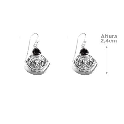 Brinco de Prata com Ágata - 58065