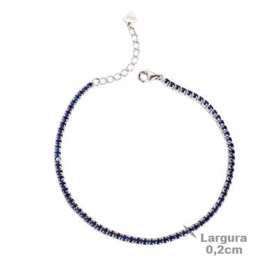 Pulseira de Prata com Zircônias