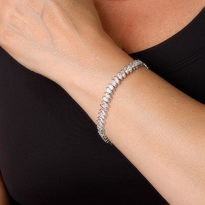 Pulseira de Prata com Zircônias