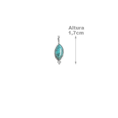 Pingente de Prata com Turquesa