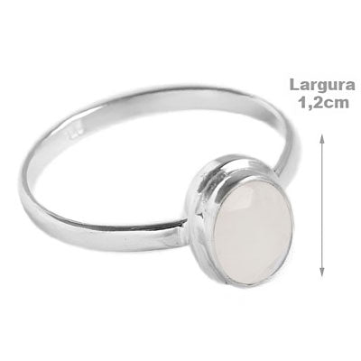 Anel de Prata com Pedra da Lua