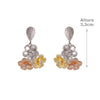 Brinco de Prata Flores com Zircônias - 58618